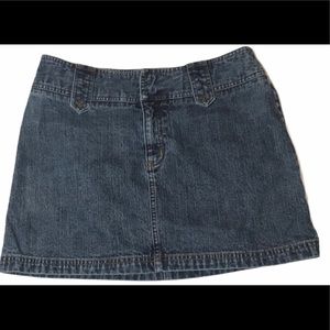 Smart Set Size 7 Cotton Denim Mini Skirt With Belt Loops Y2K